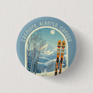 Canmore Alberta Kanada souvenir skidanläggning  Knapp