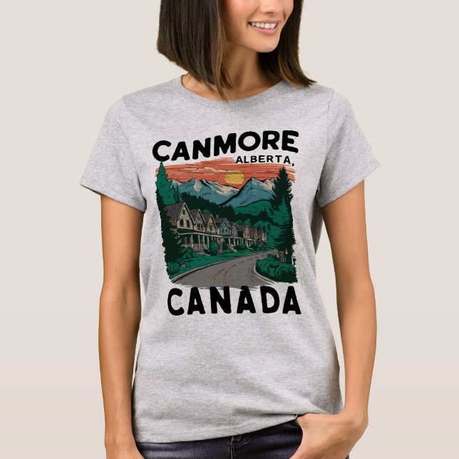 Canmore Alberta, Kanada. T Shirt (Framsida)