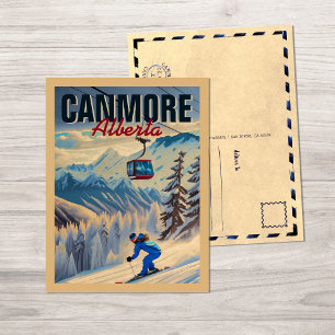 Canmore Alberta Mountains Kanada 1950-talet Vykort