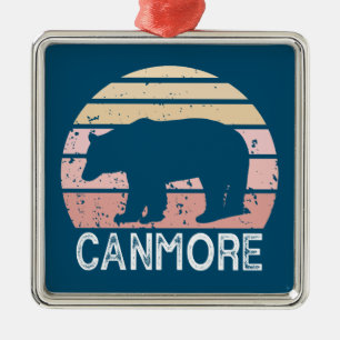 Canmore Alberta Retro Bear Julgransprydnad Metall