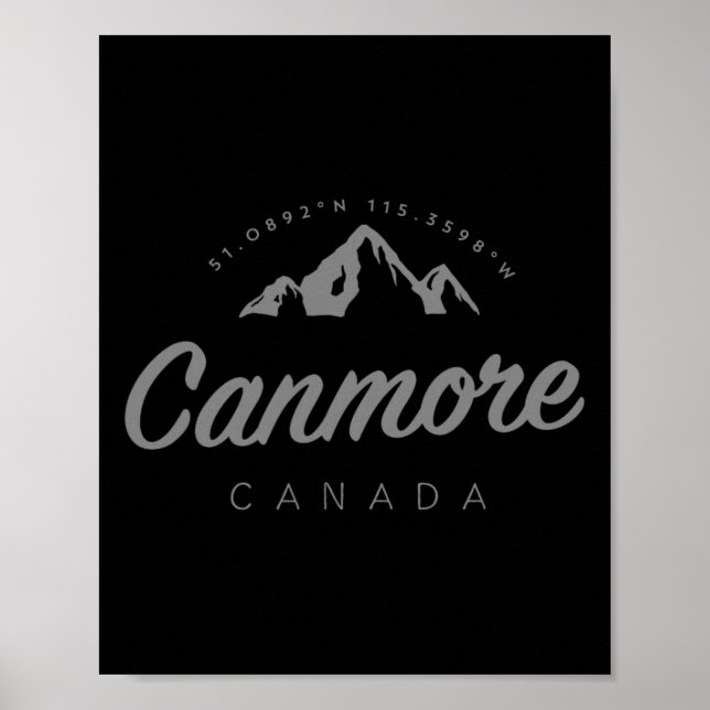 Canmore Bergsemester Skidåkning Kanada  Poster (Framsidan)