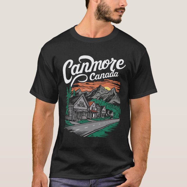 Canmore Canada. Avakning T Shirt (Framsida)