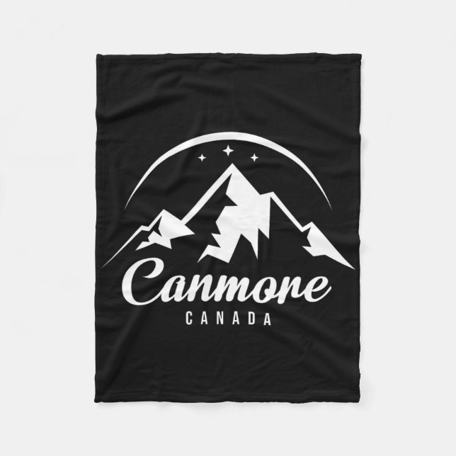 Canmore Canada Ski Resort Skiing Snowboarding Fleecefilt (Framsidan)