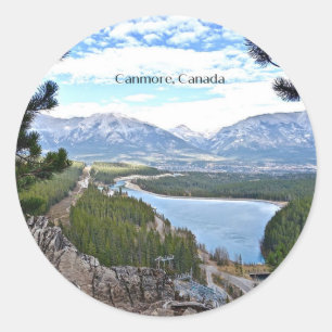 Canmore, kanadensiska bilder runt klistermärke