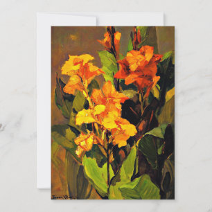 Canna Lilies, målning av blommigt av Franz Bischof Kort