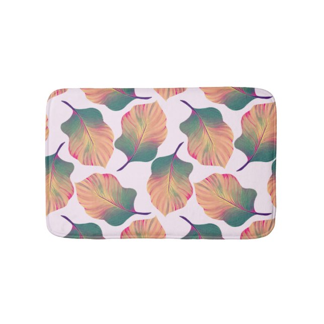 Canna Tropicanna Löv i Pastel Badrumsmatta (Framsidan)