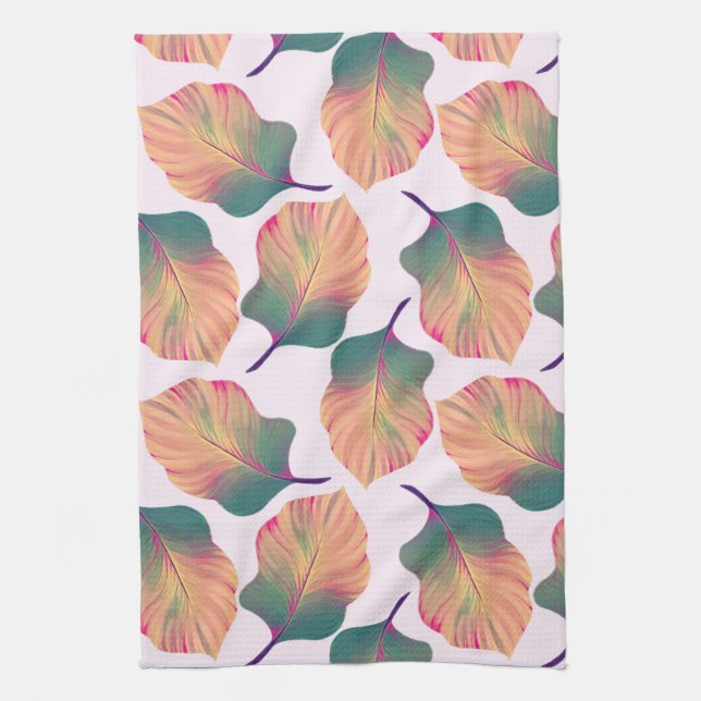 Canna Tropicanna Löv i Pastel Kökshandduk (Vertikal)