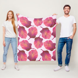 Canna Tropicanna Löv i Rosa Fleecefilt