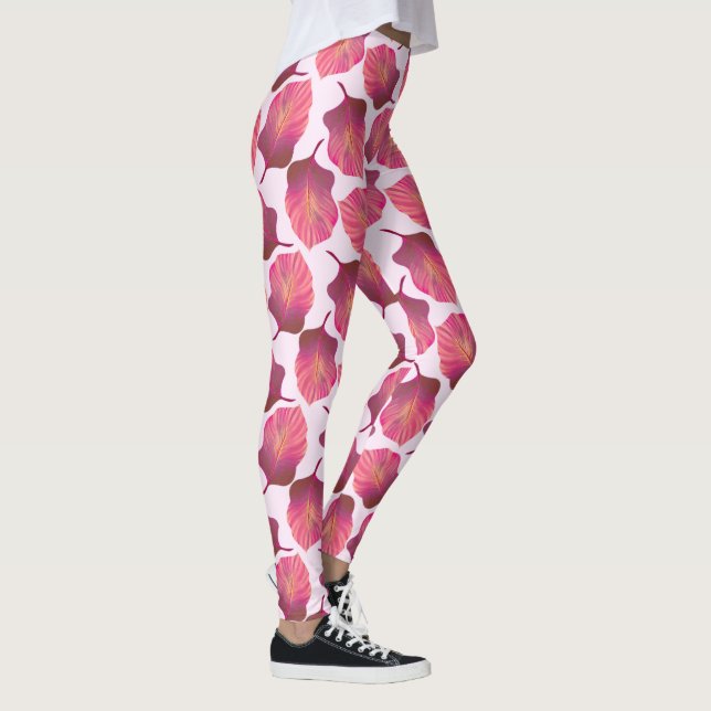 Canna Tropicanna Löv i Rosa Leggings (Höger)