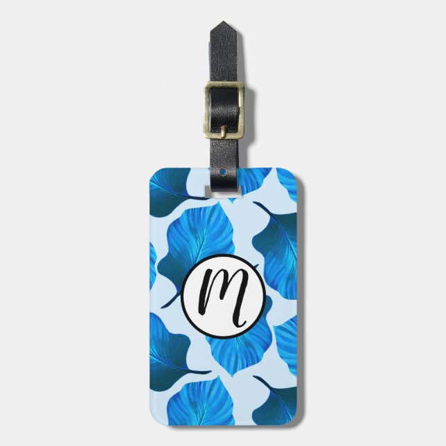 Canna Tropicanna Tropical Löv in Blue Bagagebricka (Vertikal Framsida)