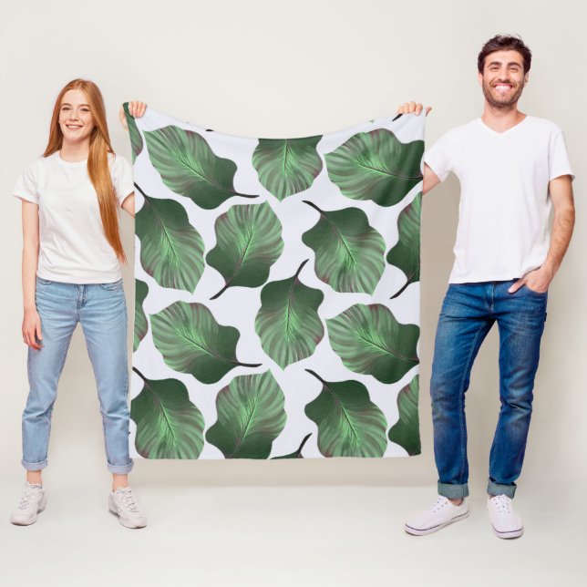 Canna Tropicanna Tropical Lövs, Grönt Fleecefilt (På plats)