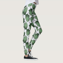 Canna Tropicanna Tropical Lövs, Grönt Leggings