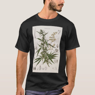 Cannabis Sativa - fransk botanisk post Poster T Shirt