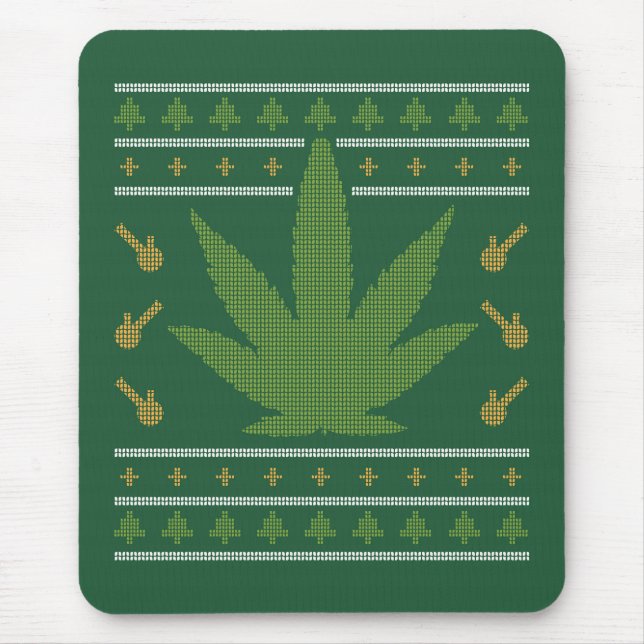 Cannabis Ugly Sweater Musmatta (Framsidan)