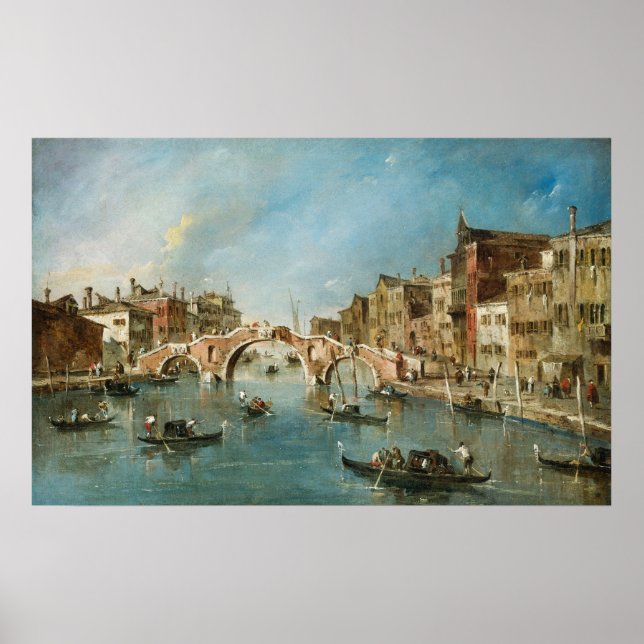 Cannaregio Canal, Venedig - Guardi Fint Konstaffis Poster (Framsidan)