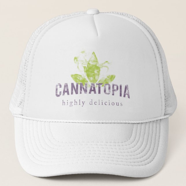 Cannatopia röker logotyptruckerkepsen truckerkeps (Framsida)