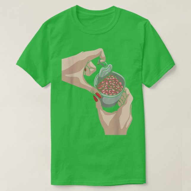 Canned Brain Neuro Occult Goth Emo Punk Gothic Man T Shirt (Design framsida)