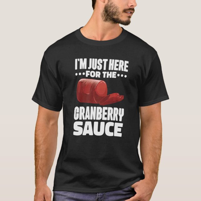 Canned Cranberry Sauce Jellied Happy Thanksgiving  T Shirt (Framsida)