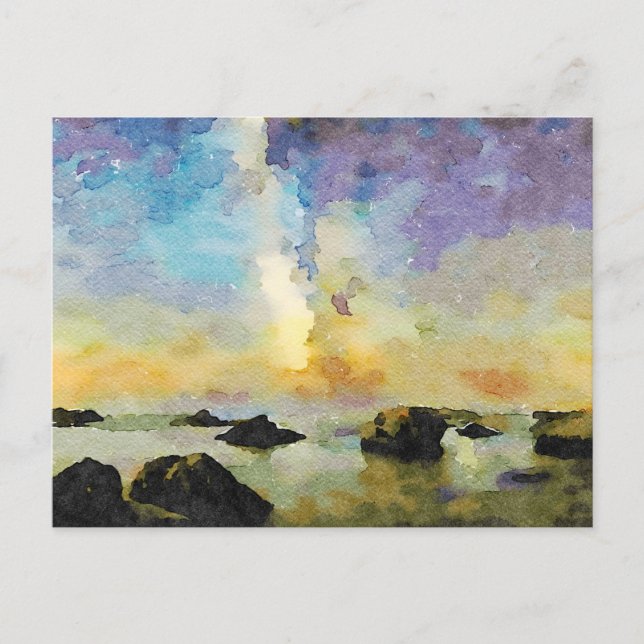 *~* Cannelle Beach Italia Italien Sunset AP12 Vykort (Framsida)