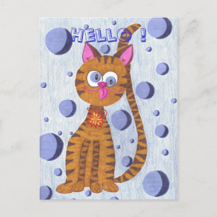Cannelle katten "Hej!" vykort
