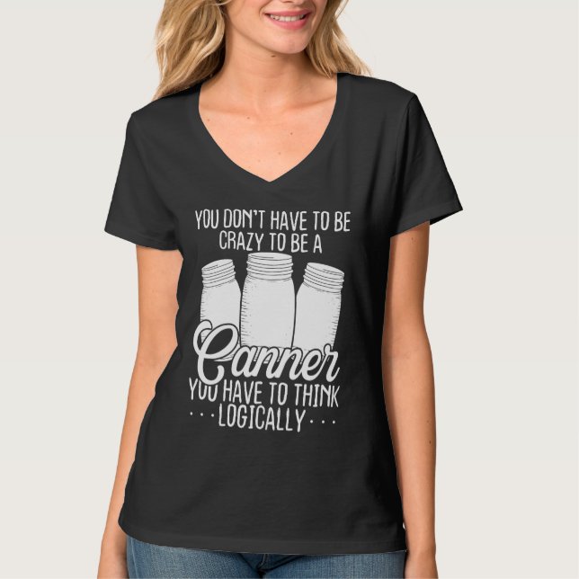 Canner Homegrown Food Perservation Homestead Canni T Shirt (Framsida)