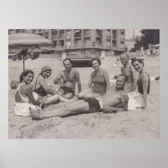 Cannes, 1930-talets utskrift poster (Framsidan)