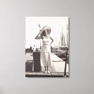 Cannes 1930s-arbetsyta canvastryck