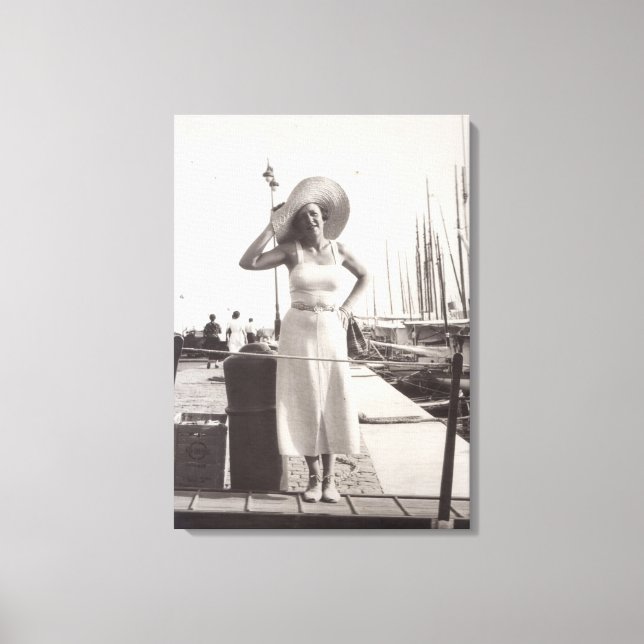 Cannes 1930s-arbetsyta canvastryck (Framsida)