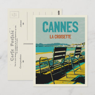 Cannes Cote d'Azur Frankrike, synvinkel på Croiset Vykort