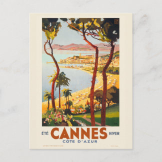 Cannes - Côte d'Azur Frankrike Vintage affisch 193 Vykort