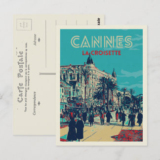 Cannes Cote d'Azur Frankrike, vyretror av Croisett Vykort