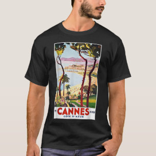 Cannes Côte d'Azur Fransk Riviera Vista, sommartid T Shirt