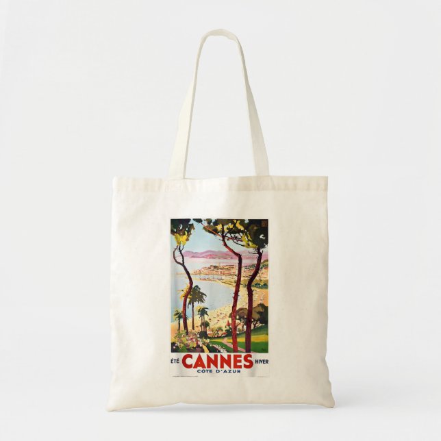Cannes Côte d'Azur Fransk Riviera Vista, sommartid Tygkasse (Framsidan)