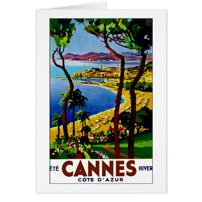 Cannes ~ Cote d'Azur Hälsningskort (Framsidan)