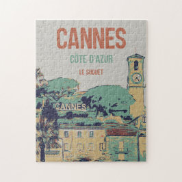 Cannes Côte d'Azur Le Suquet illustration Frankrik Pussel