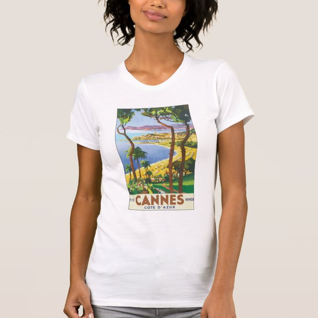 Cannes Cote D'Azur Tee Shirt (Framsida)