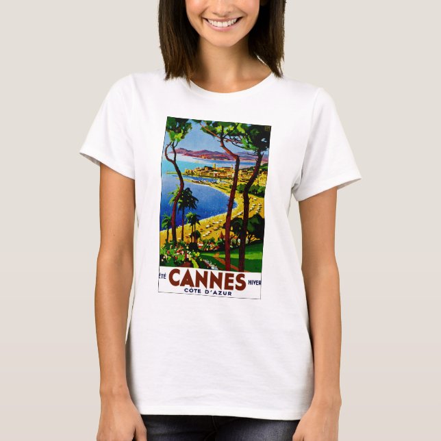 Cannes ~ Cote d'Azur Tee Shirt (Framsida)