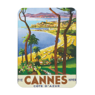 Cannes Cote d'Azur vintage resoraffisch Magnet