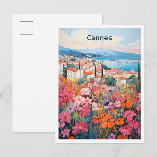 Cannes Frankrike Resa Estetik Vykort (Fram/baksida)