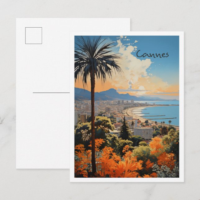 Cannes Frankrike Resa Estetik Vykort (Fram/baksida)