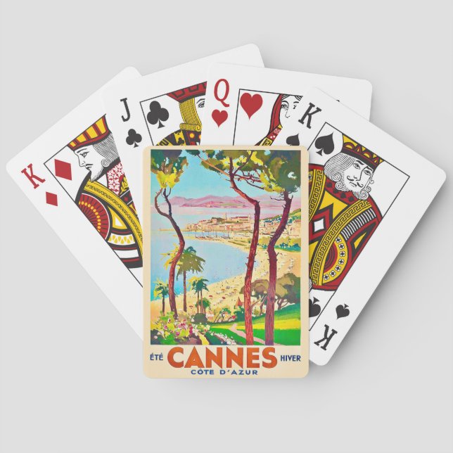 Cannes Frankrike Resa Spelkort (Baksidan)