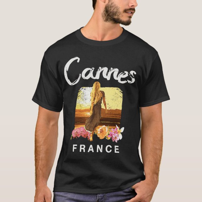 Cannes Frankrike Vintage T Shirt (Framsida)