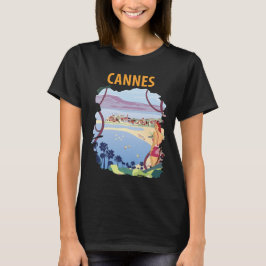 Cannes Franska Rivieran Retro Resa T-Shirt