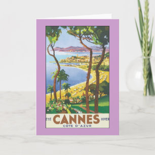 Cannes landskap hälsningkortet kort
