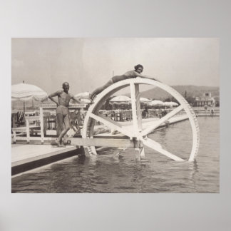 Cannes, på stranden 1935 poster