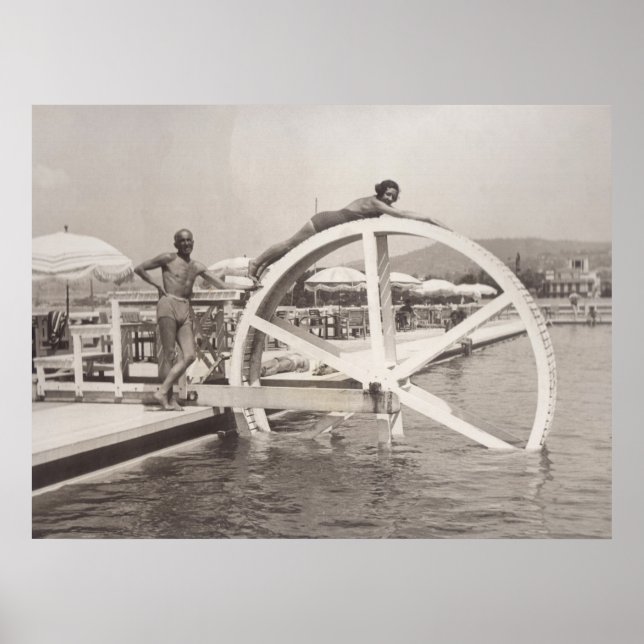 Cannes, på stranden 1935 poster (Framsidan)