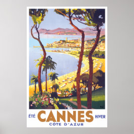 Cannes Travel Poster