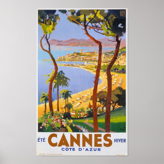 Cannes Vintage resor Poster (Framsidan)