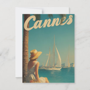 Cannes vintage resor vykort