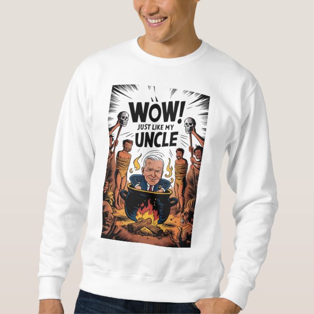 Cannibals Ate My farbror Joe Biden Lång Ärmad Tröja (Framsida)